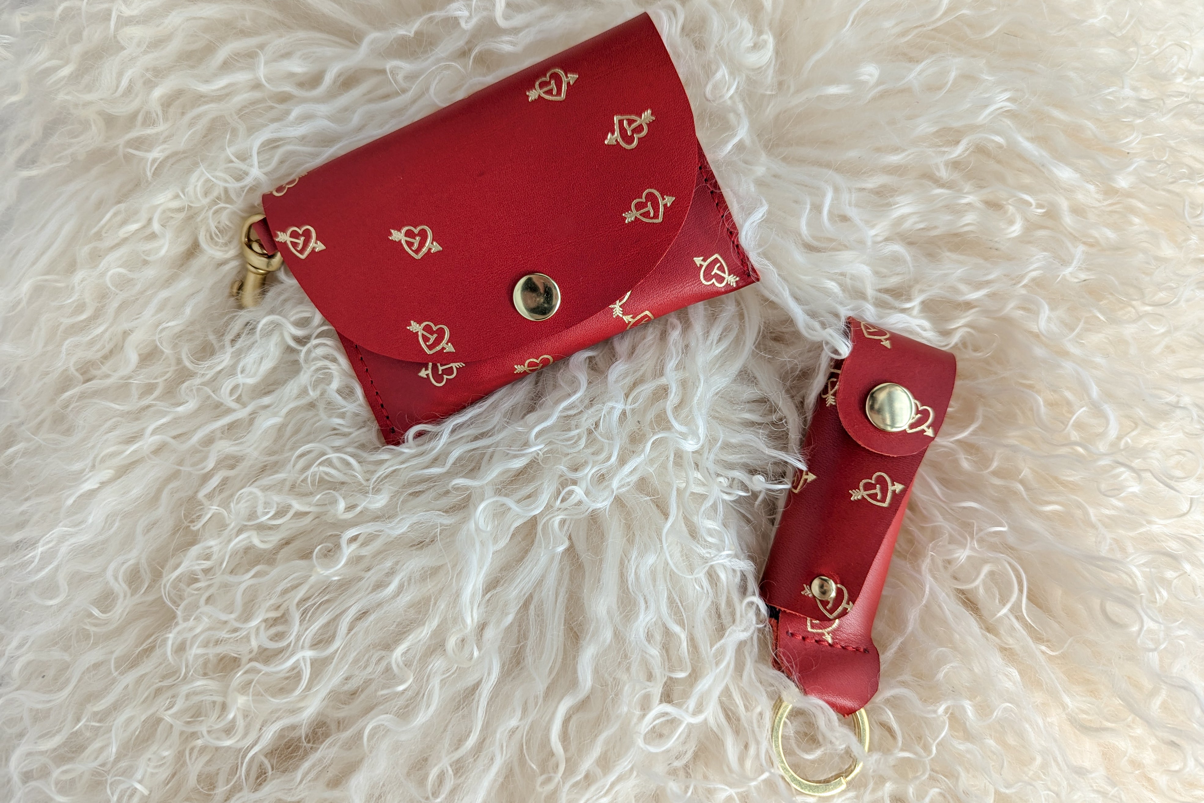 Red Heart Lighter / Lipstick / Chapstick Case